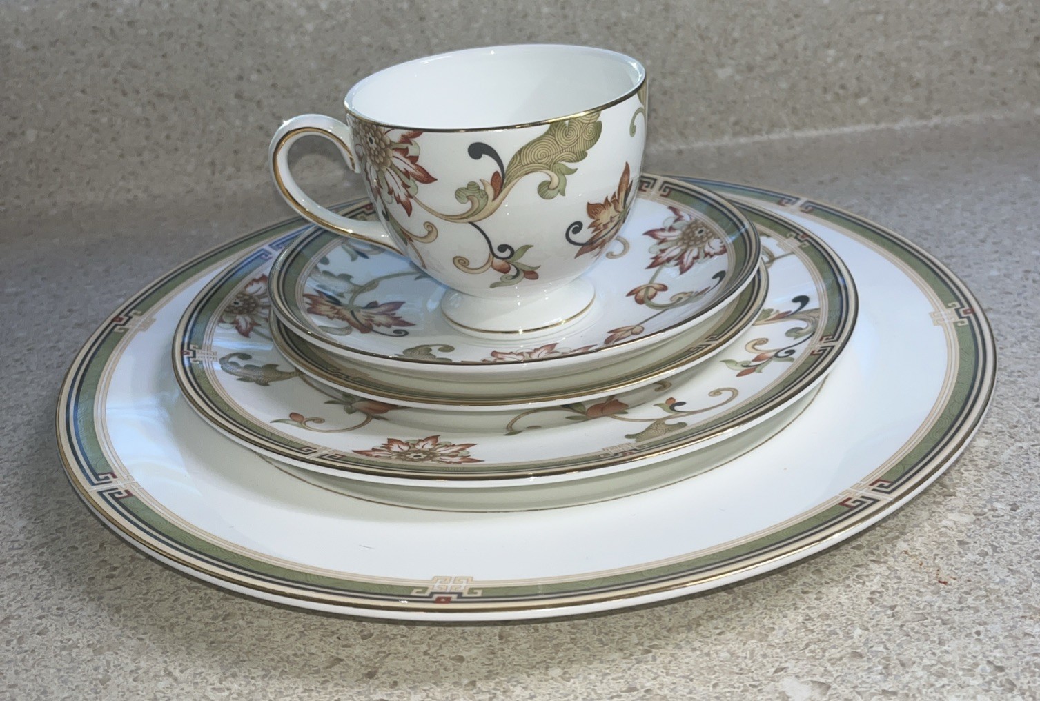 H964~ Wedgwood China OBERON Five Piece Place Setting - Discontinued!