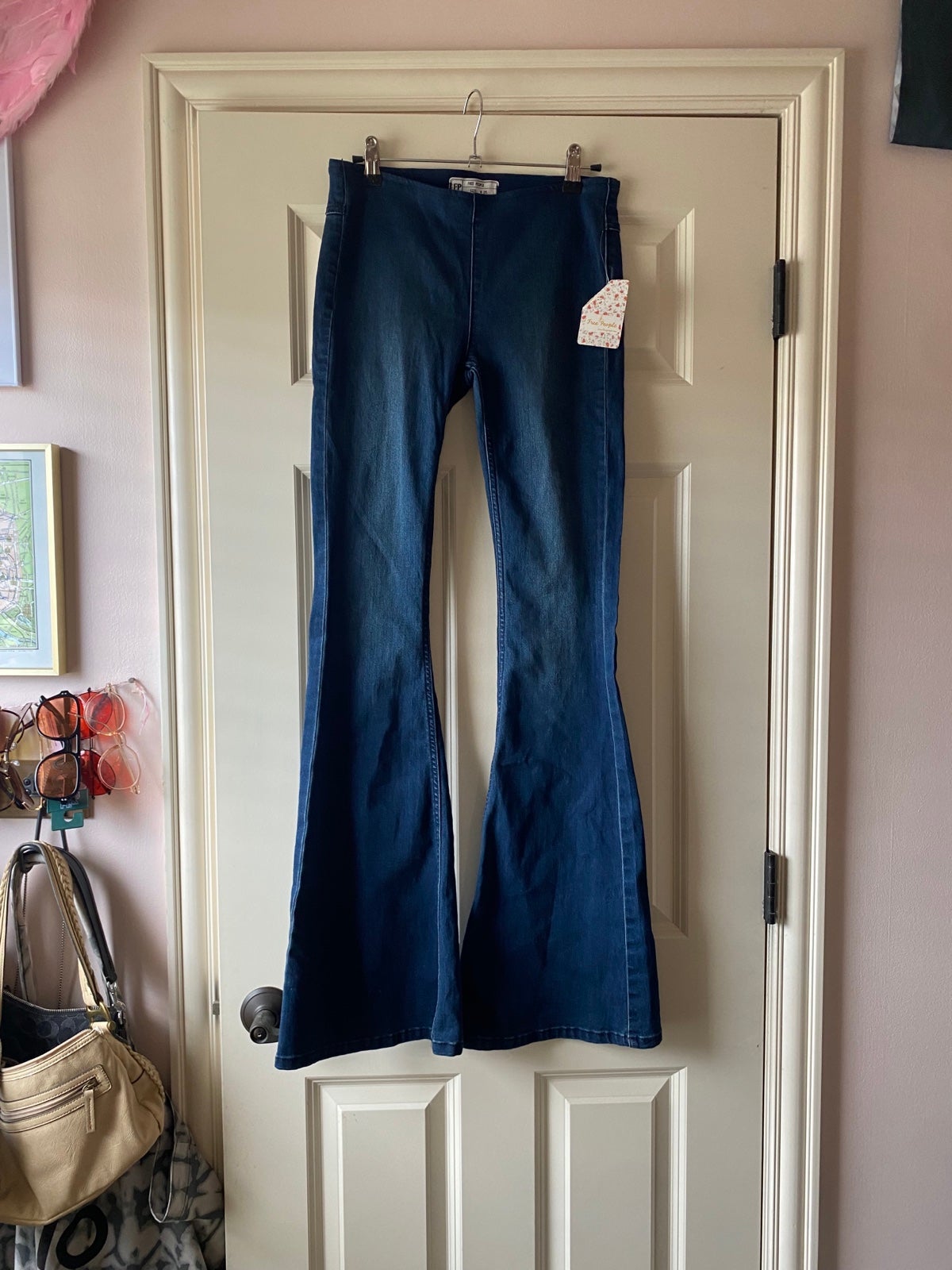 New Free People Elastic Flare Jeans