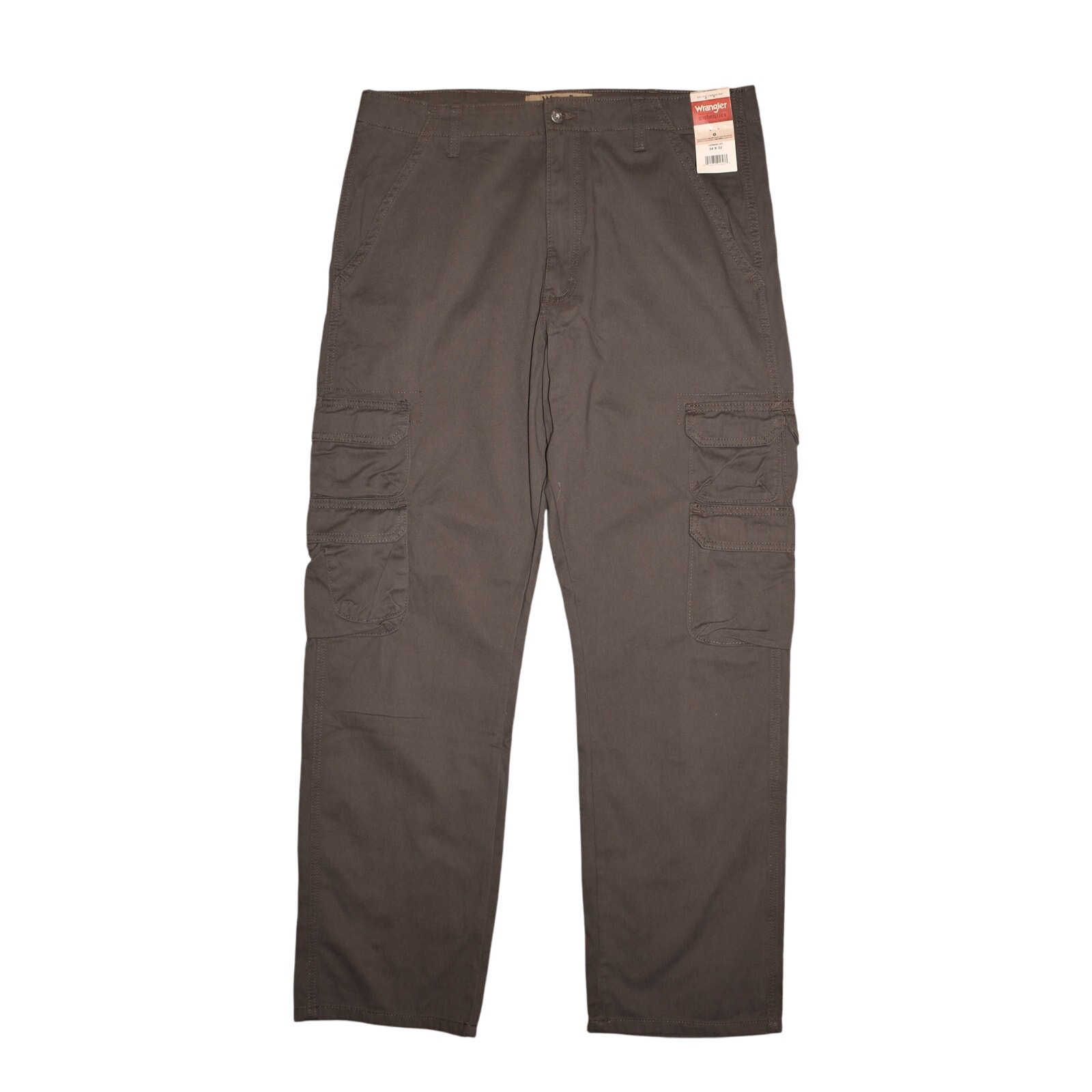 WRANGLER NEW 40 Relaxed Fit Cotton Cargo Pant Gray Men's 34