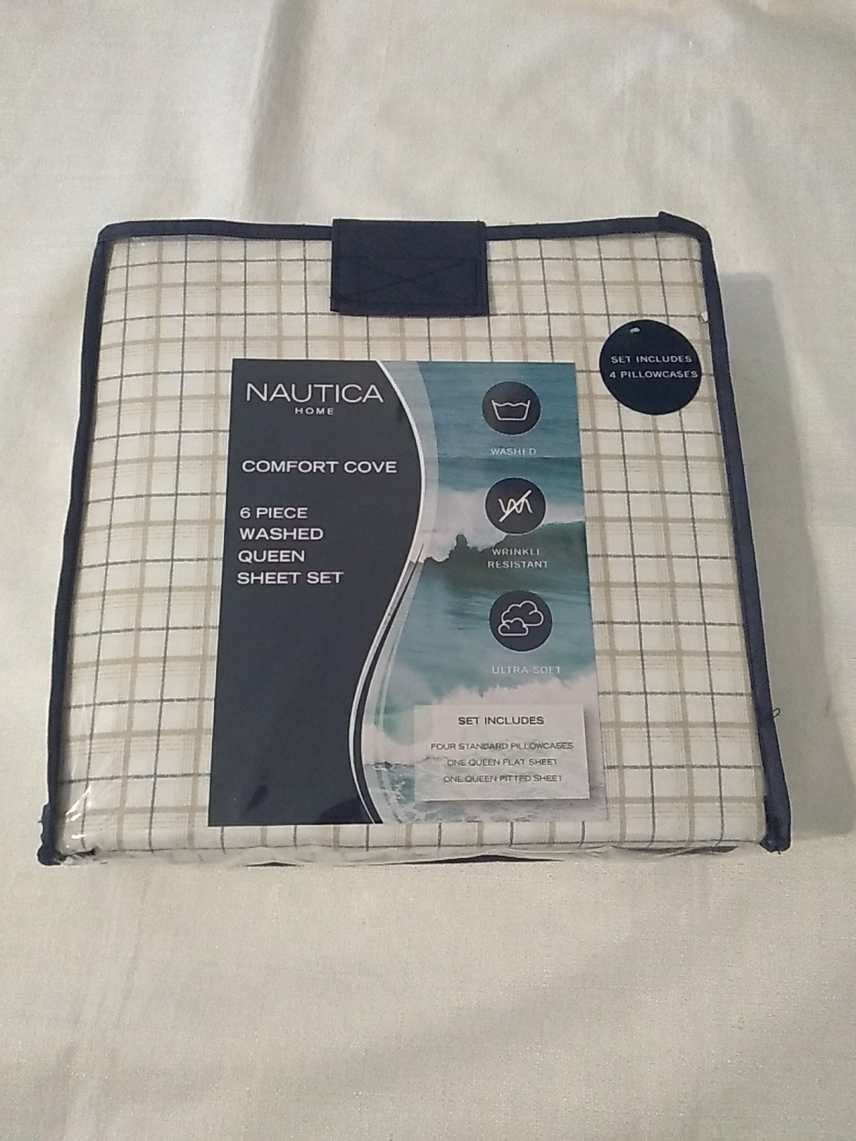 Nautica Home Queen Sheet Set 6 Piece Plaid