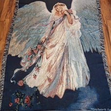 Mary Baxter St Clair Tapestry Blanket Messenger of Love Angel 49x67