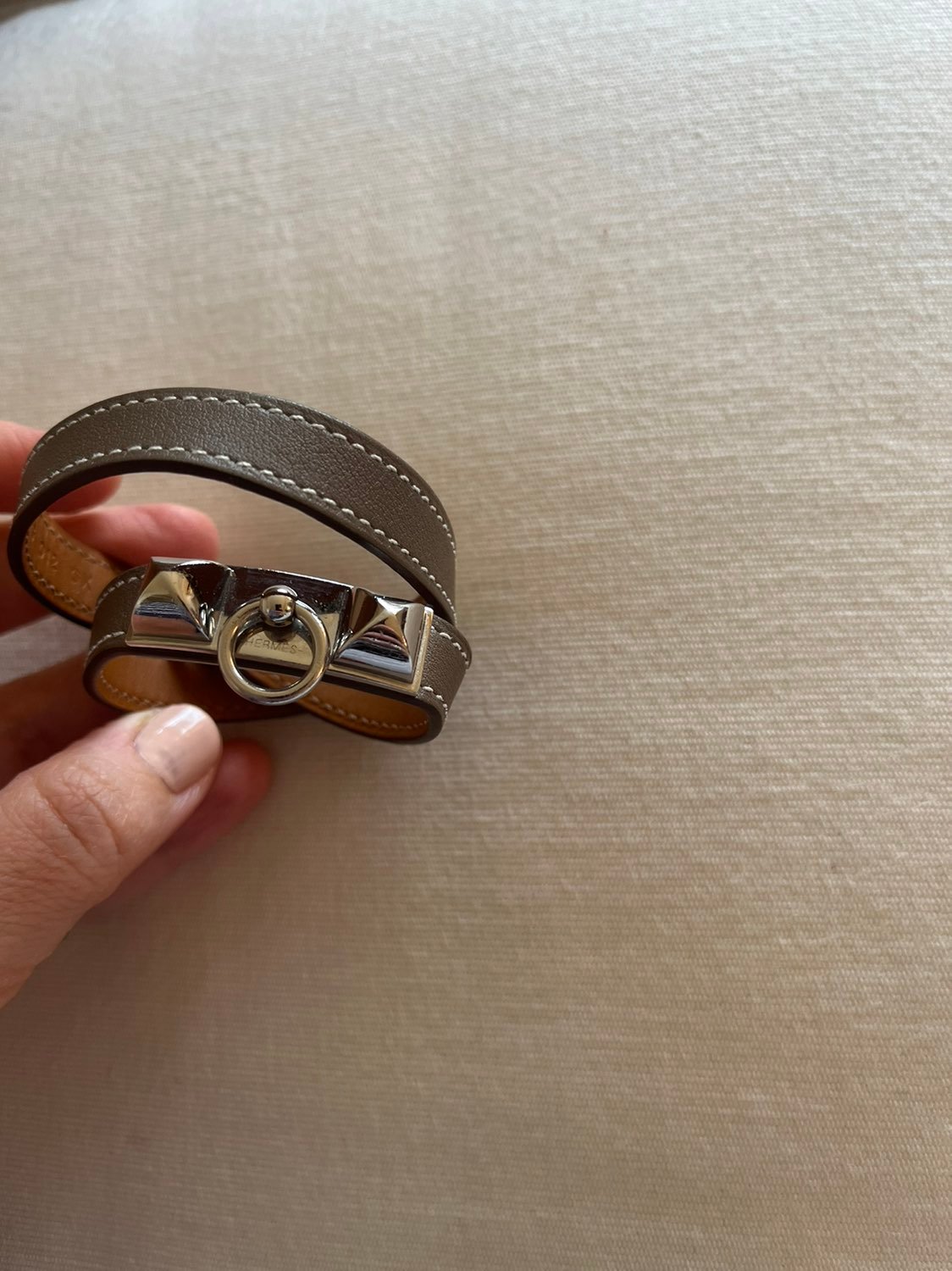 Hermes rivale double tour bracelet