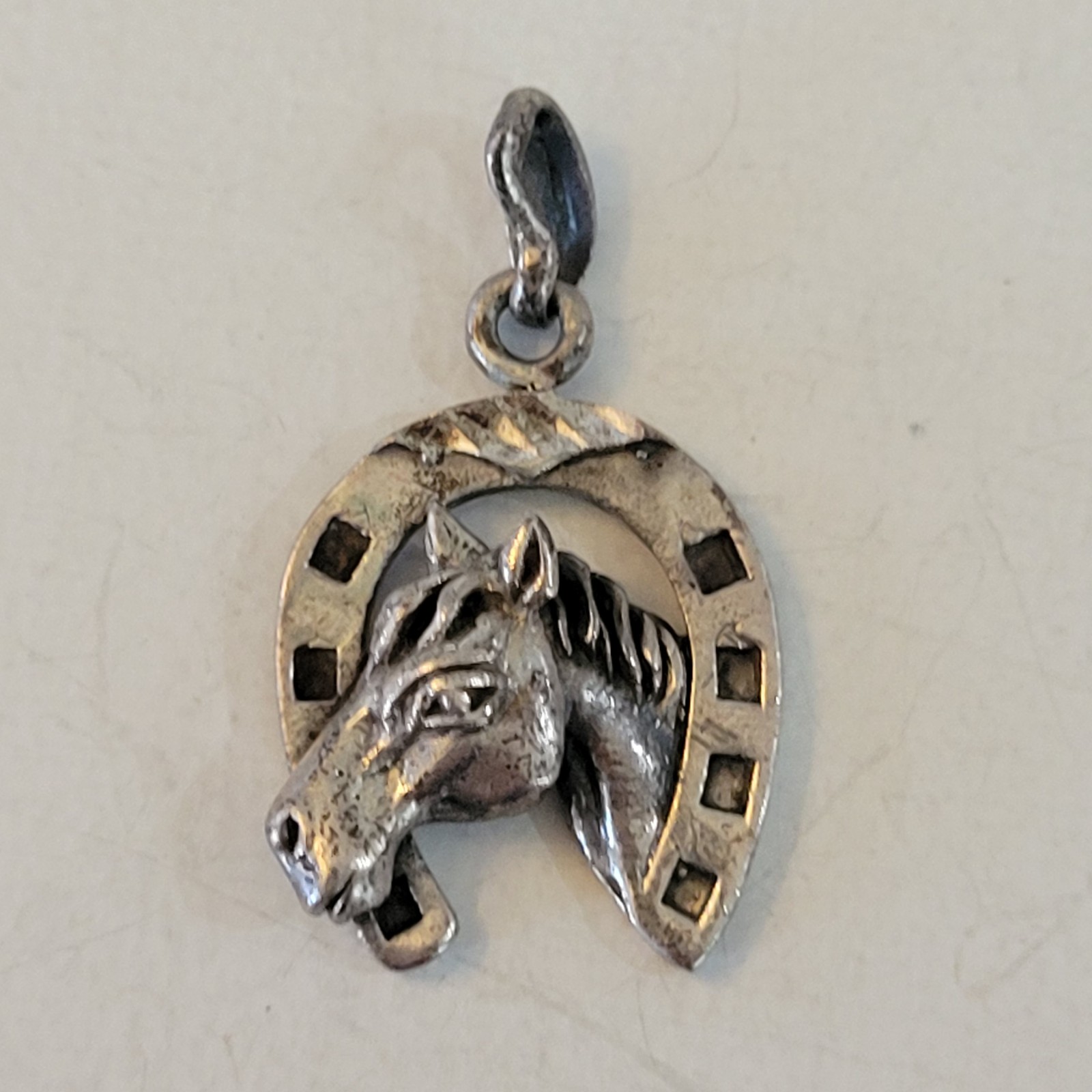 Sterling Silver Horse &Horshoe Charm/Pendant