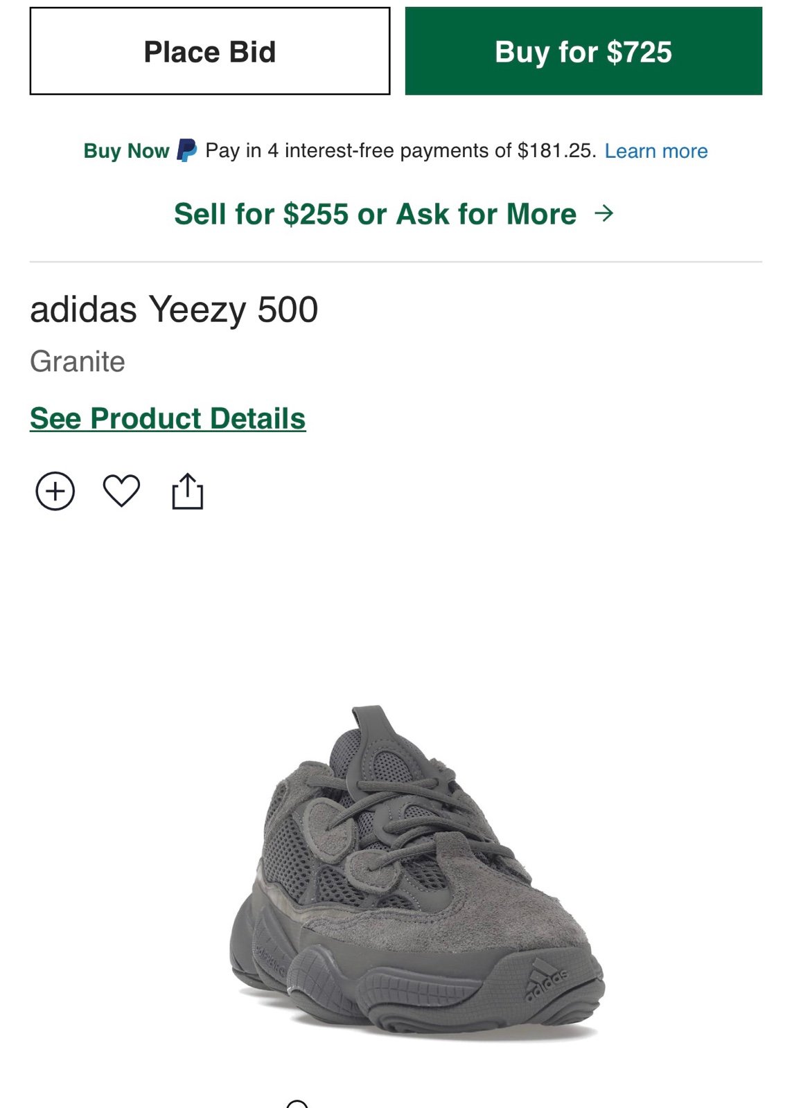 Men’s shoes adidas Yeezy 500