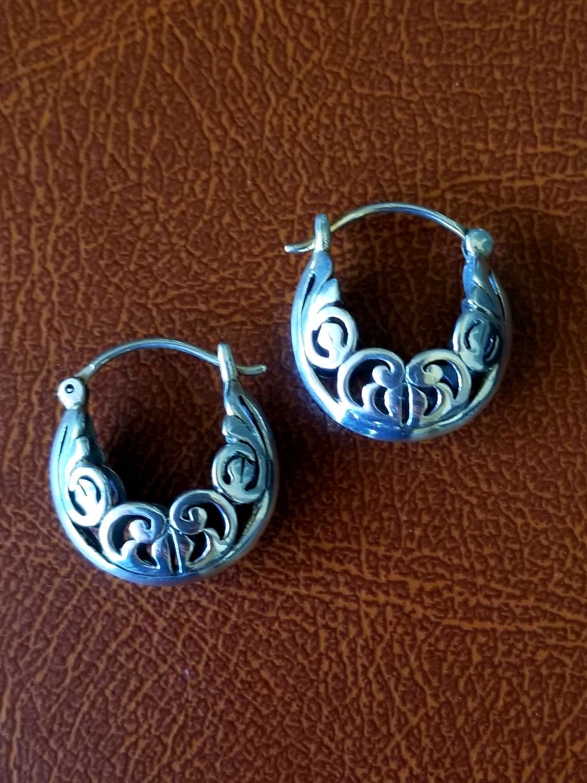 Silpada Sterling Silver Scroll Hoop Earrings