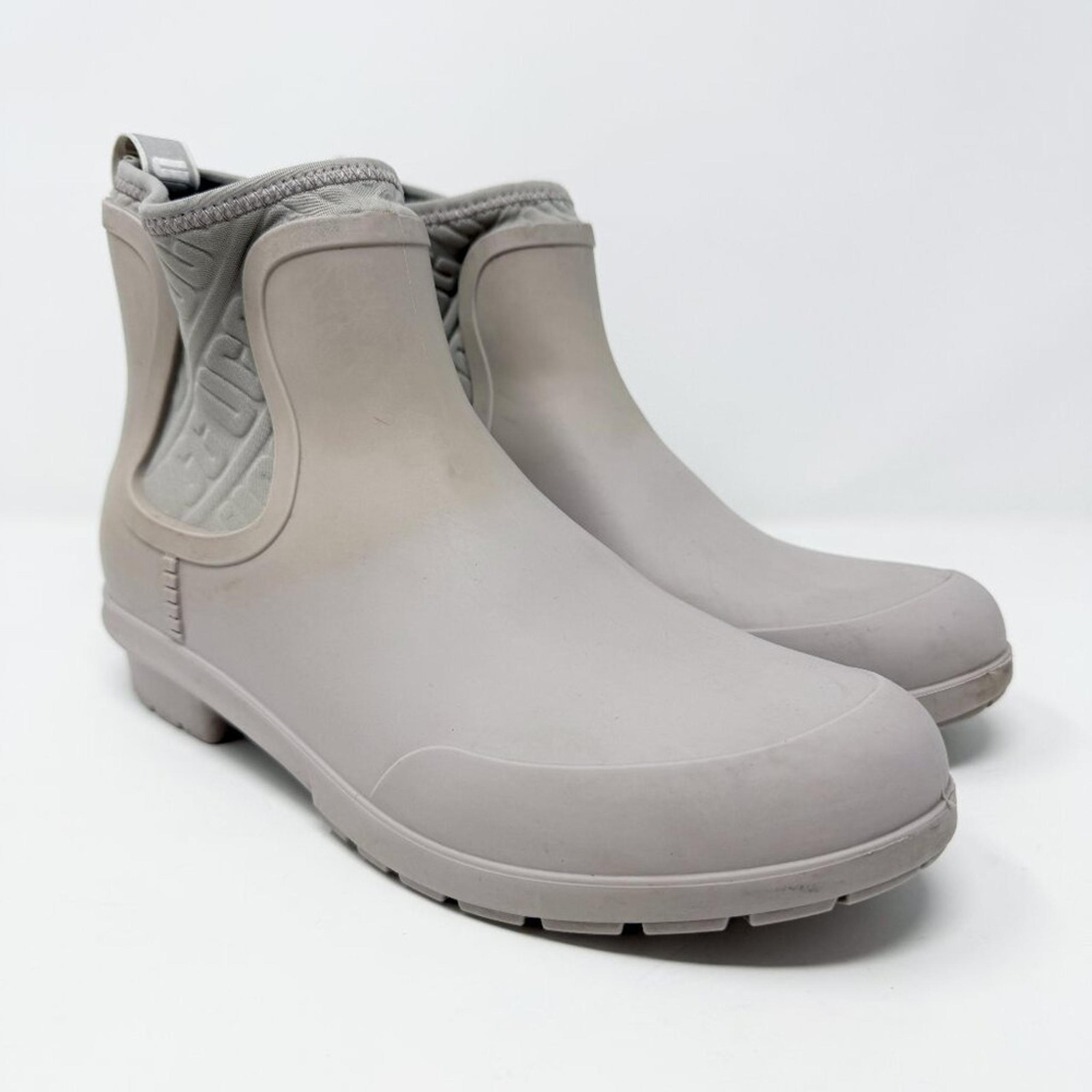 Ugg	Taupe Rubber Cheyenne Ankle Rain Boots Women's Size 10 VGUC Waterproof