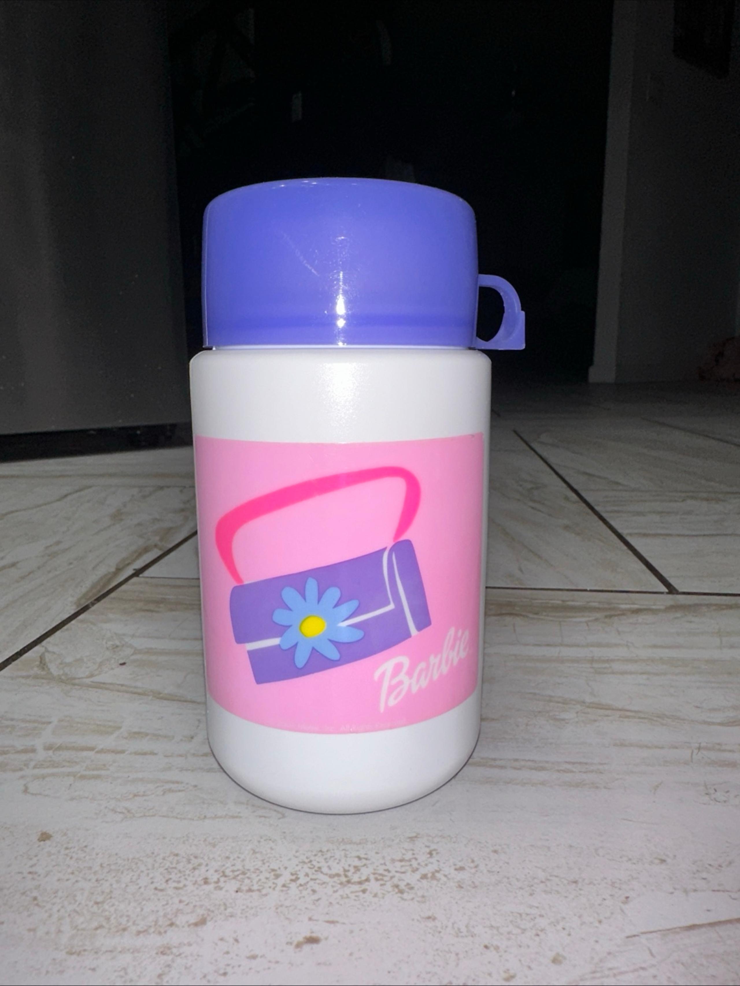 Barbie Vintage Thermos Cup 1993-1995 Pink/Purple Plastic Collectible
