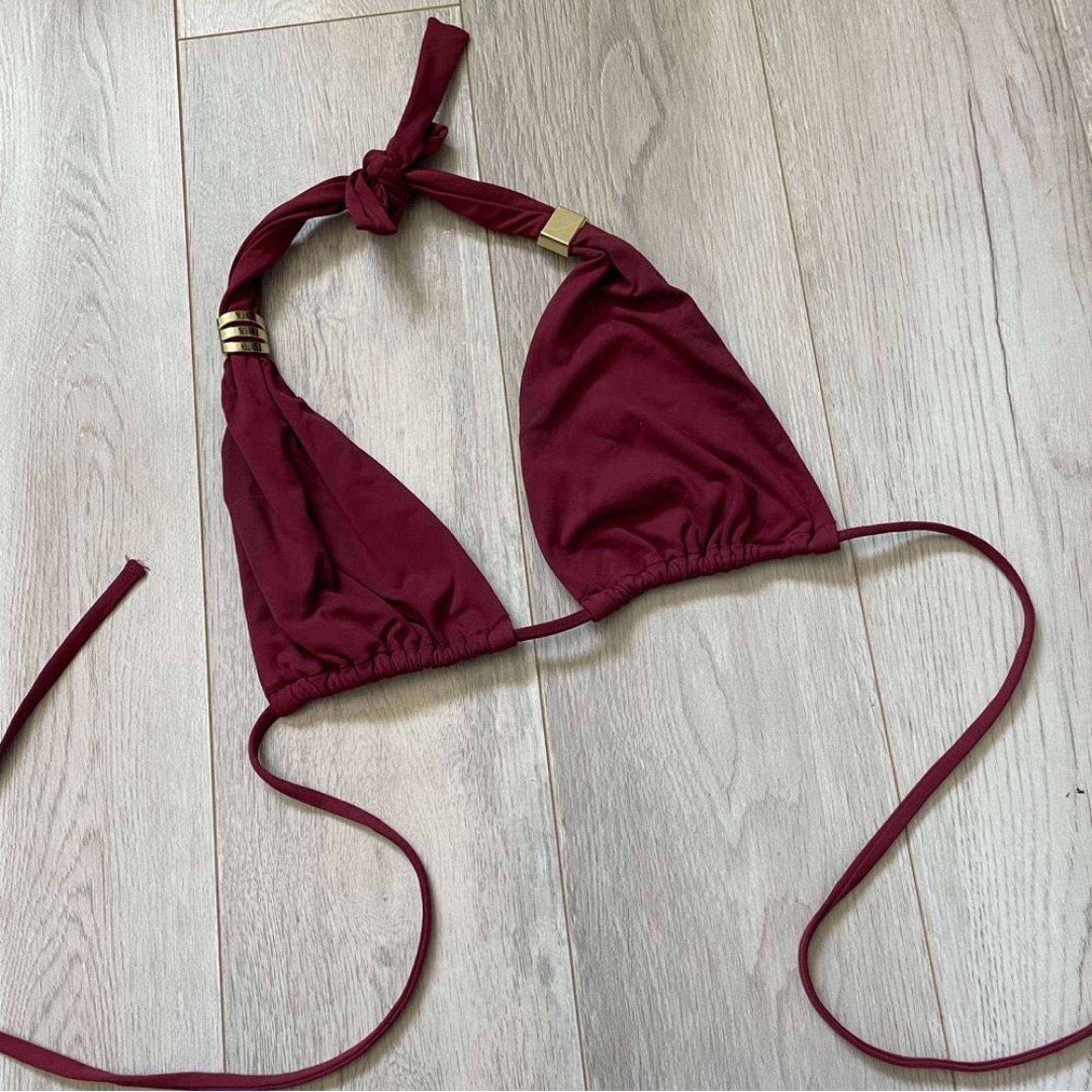 Melissa Odabash Bikini Top halter womens Red (size 8) classic swim beach summer