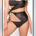 NWT beach bunny Iman black high waist cutout skimpy bikini bottom