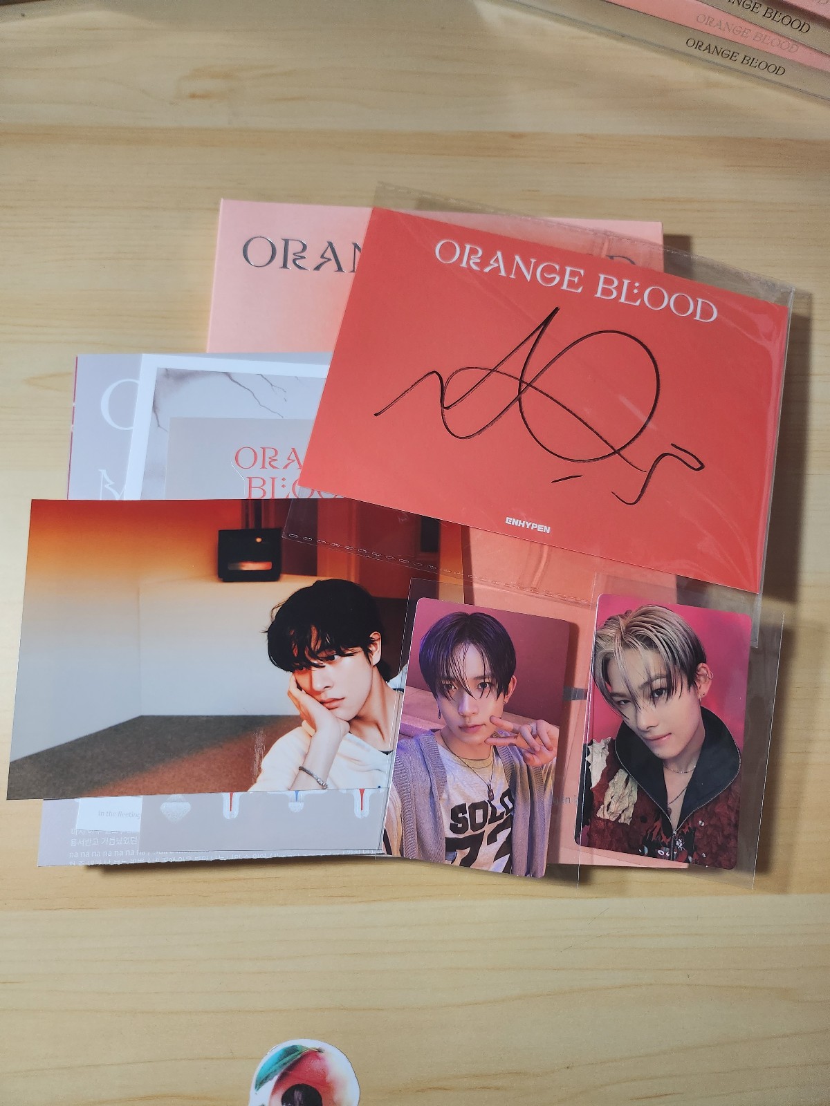 Ni-ki signed postcard orange blood album