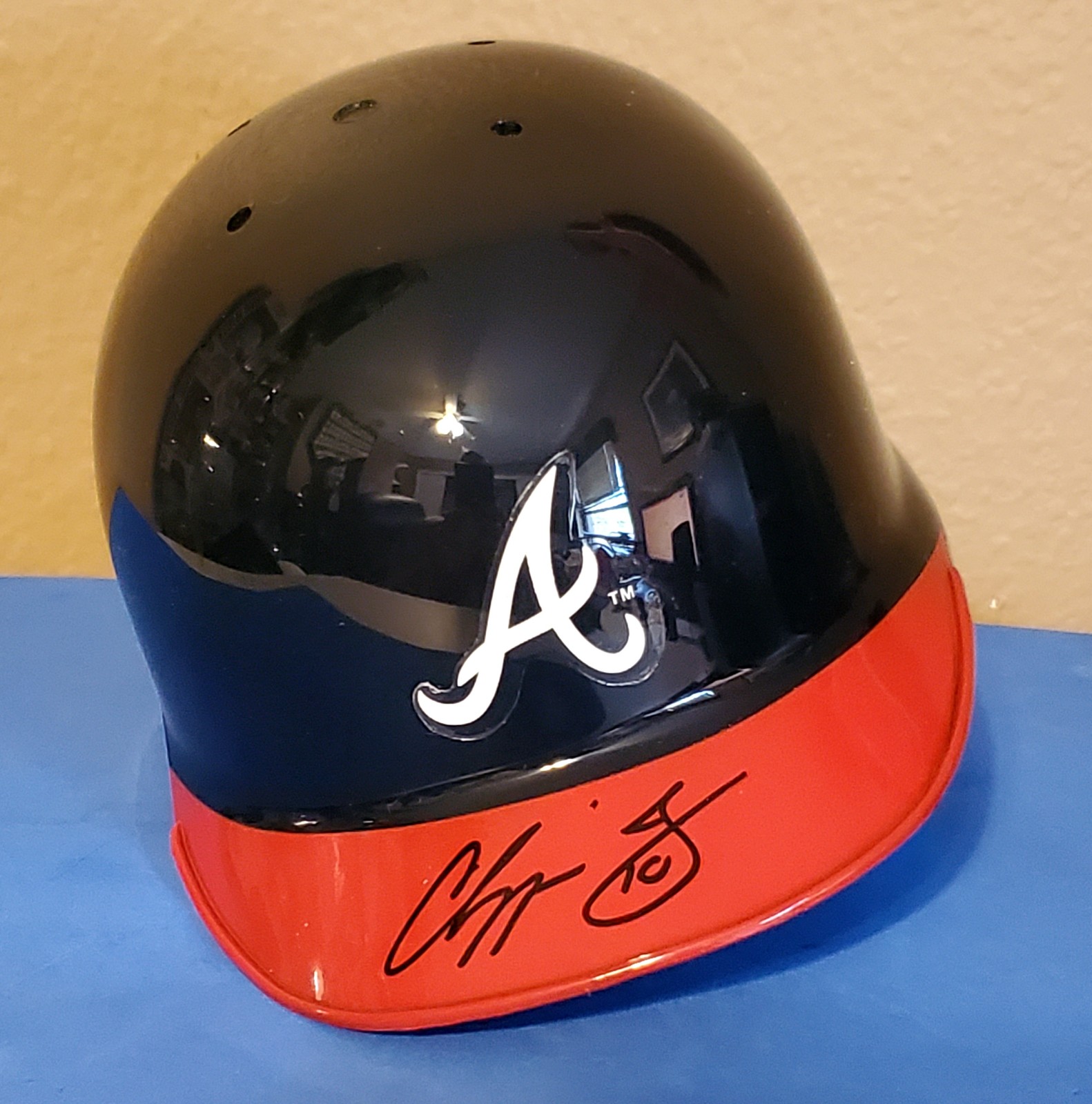 Chipper Jones signed autographed Atlanta Braves mini helmet JSA authenticated