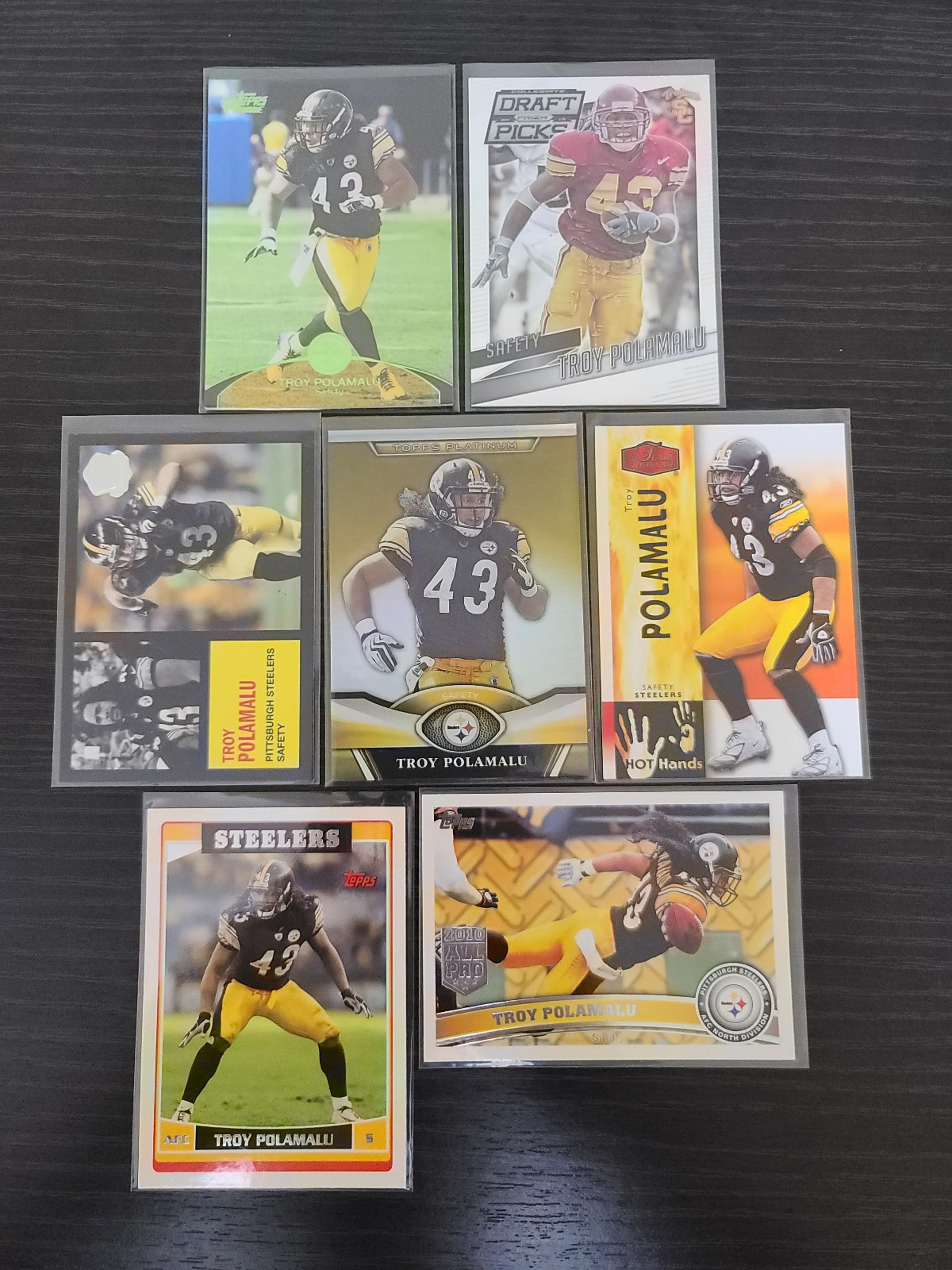 Troy Polamalu Steelers NFL football cards