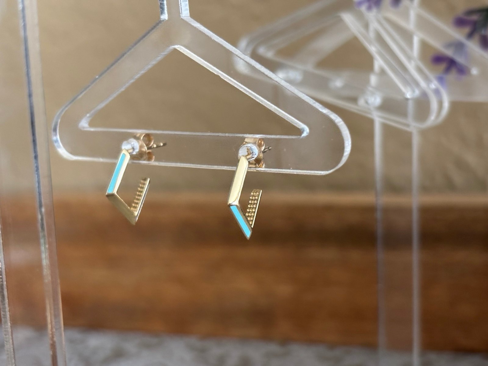18K Real Gold Earrings