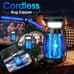 Solar Bug Zapper Outdoor, 4200V Effective Mosquito Zapper| Rechargeable Cordless