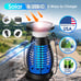Solar Bug Zapper Outdoor, 4200V Effective Mosquito Zapper| Rechargeable Cordless