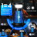 Solar Bug Zapper Outdoor, 4200V Effective Mosquito Zapper| Rechargeable Cordless