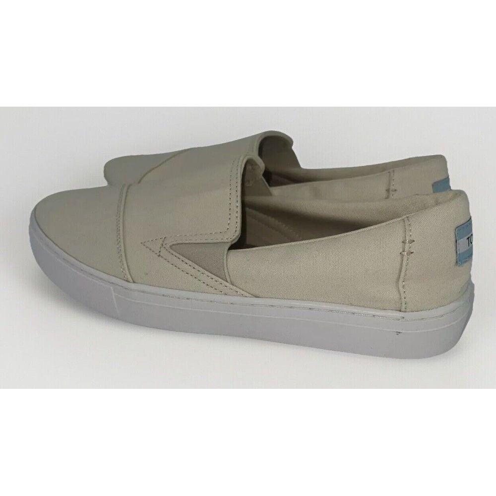TOMS Shoes Luca Slip On Sneakers Natural Canvas Cream/White Women's size 9.5WNEW