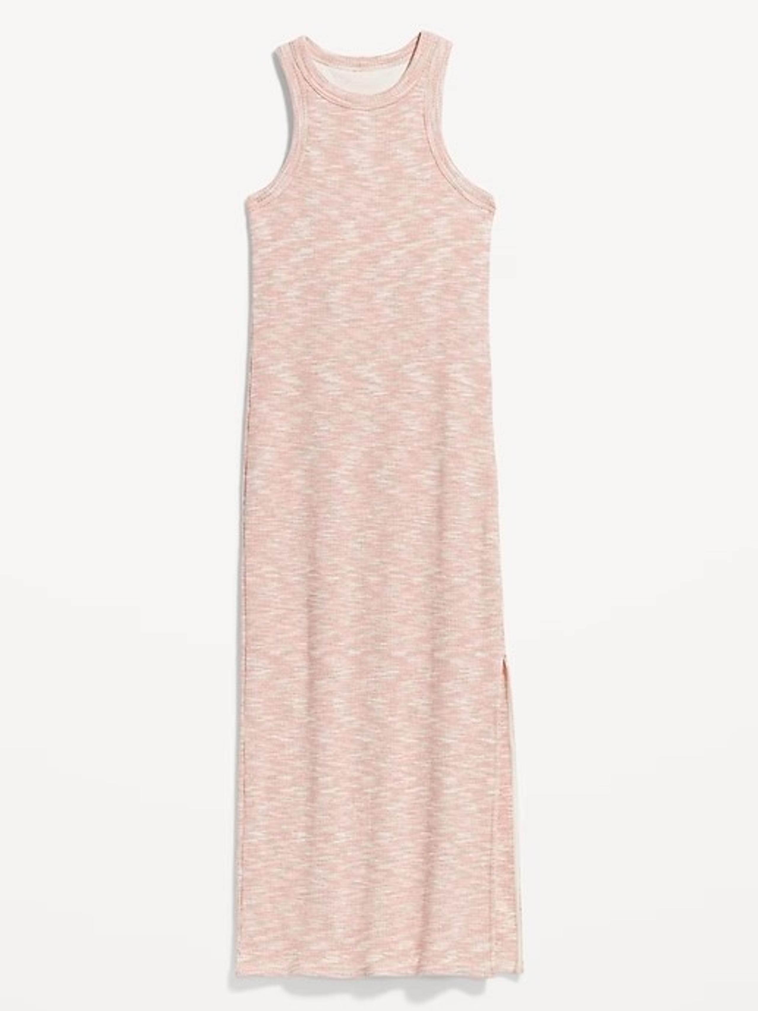 Old Navy Women's Long Dress Scoop Neck Sleeveless Cotton Size S Gray/Peach