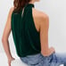 GAP Women's Mockneck Velvet Halter Top