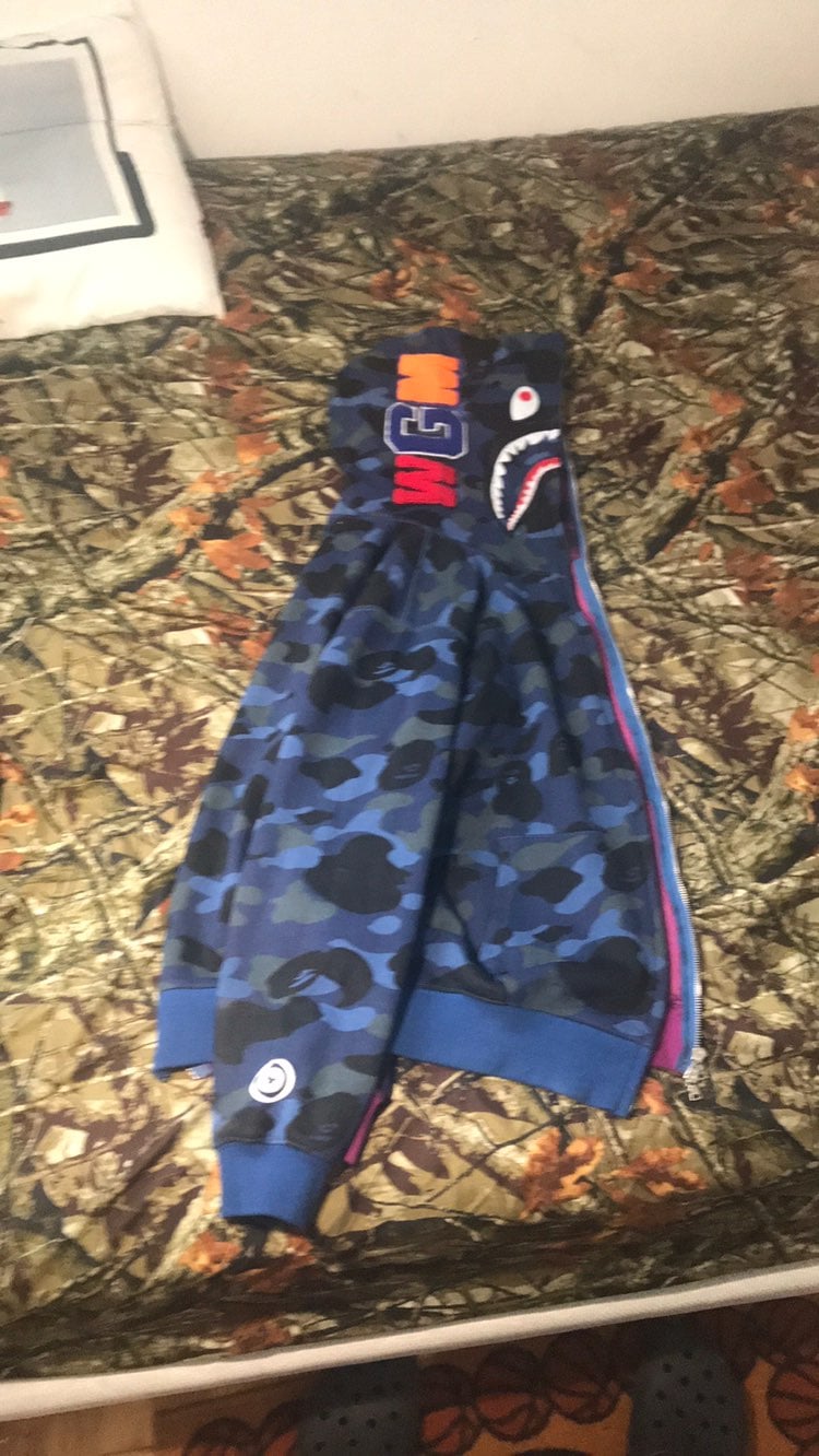 Bape 1/2 Camo Full Zip Hoodie
