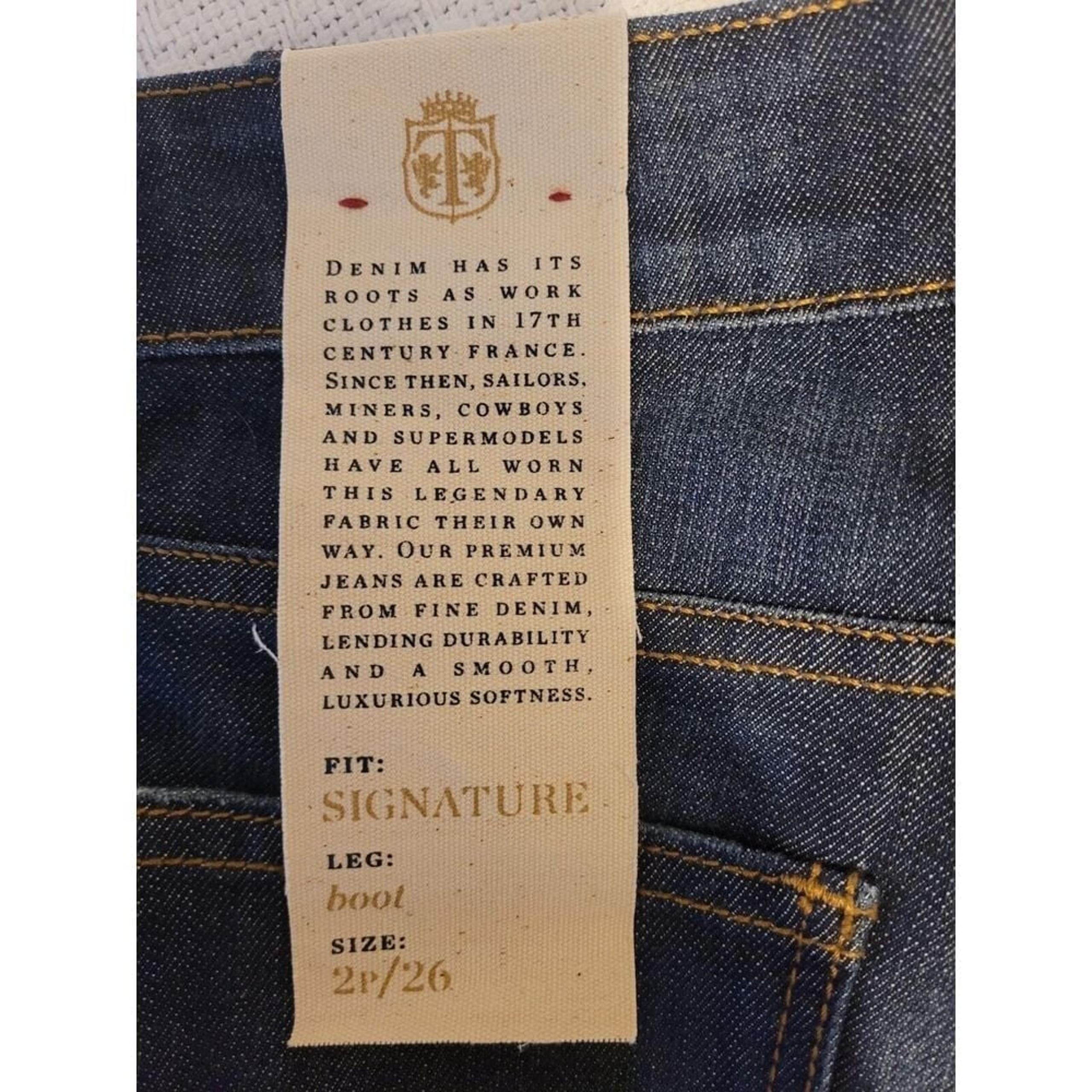 Women's Talbots Heritage Boot Cut Dark Wash Jeans Size 2 / 26  Denim Flare NEW