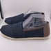 Toms Men Blue Jean Slip On with Vegan Leather Trim Size 8M