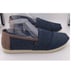 Toms Men Blue Jean Slip On with Vegan Leather Trim Size 8M