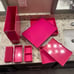 Poppin All Set! Desk Collection Bright Pink 8 Pcs Organizer Office Very Rare HTF