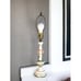 Vintage Art Nouveau Style Porcelain Lamp, Floral Lamp with Gold Gilt Accents