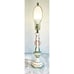 Vintage Art Nouveau Style Porcelain Lamp, Floral Lamp with Gold Gilt Accents