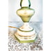 Vintage Art Nouveau Style Porcelain Lamp, Floral Lamp with Gold Gilt Accents