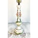 Vintage Art Nouveau Style Porcelain Lamp, Floral Lamp with Gold Gilt Accents