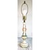 Vintage Art Nouveau Style Porcelain Lamp, Floral Lamp with Gold Gilt Accents