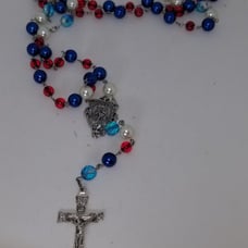 chicago cubs Czech rosary color handmade