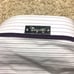 Coogi Luxe Men's Dress Shirt White W/ Purple Stripes Trim & Embroidery Small