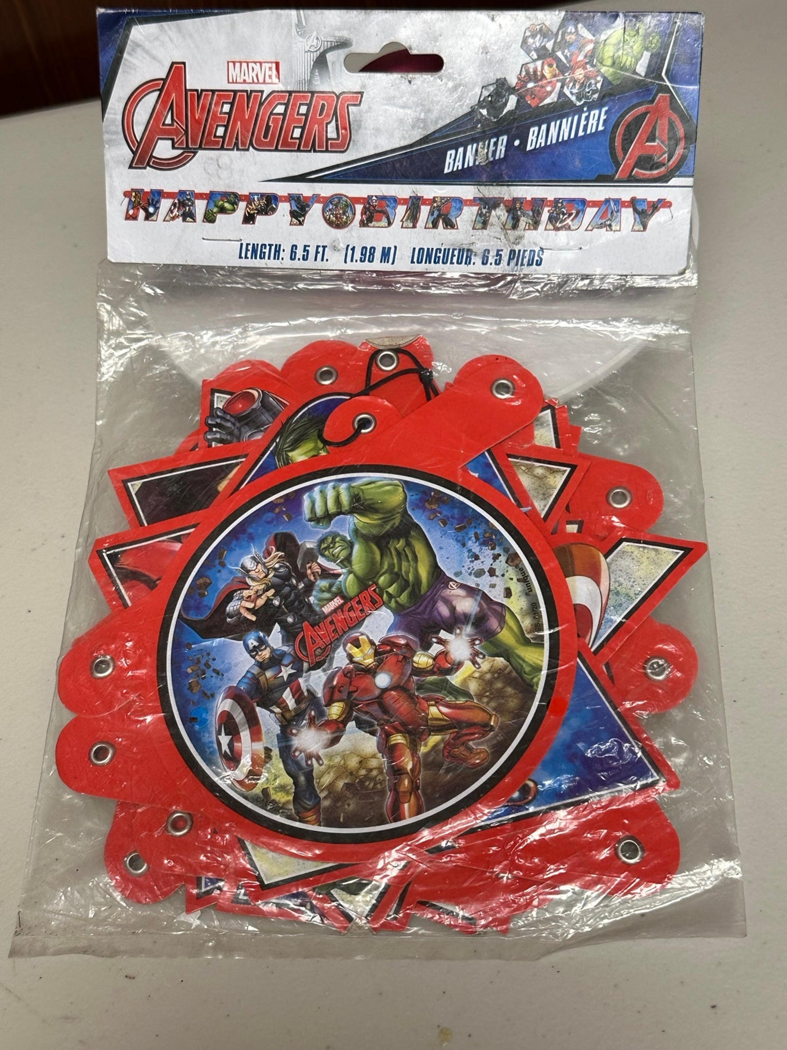 Marvel The Avenger party decorations Happy Birthday Banner