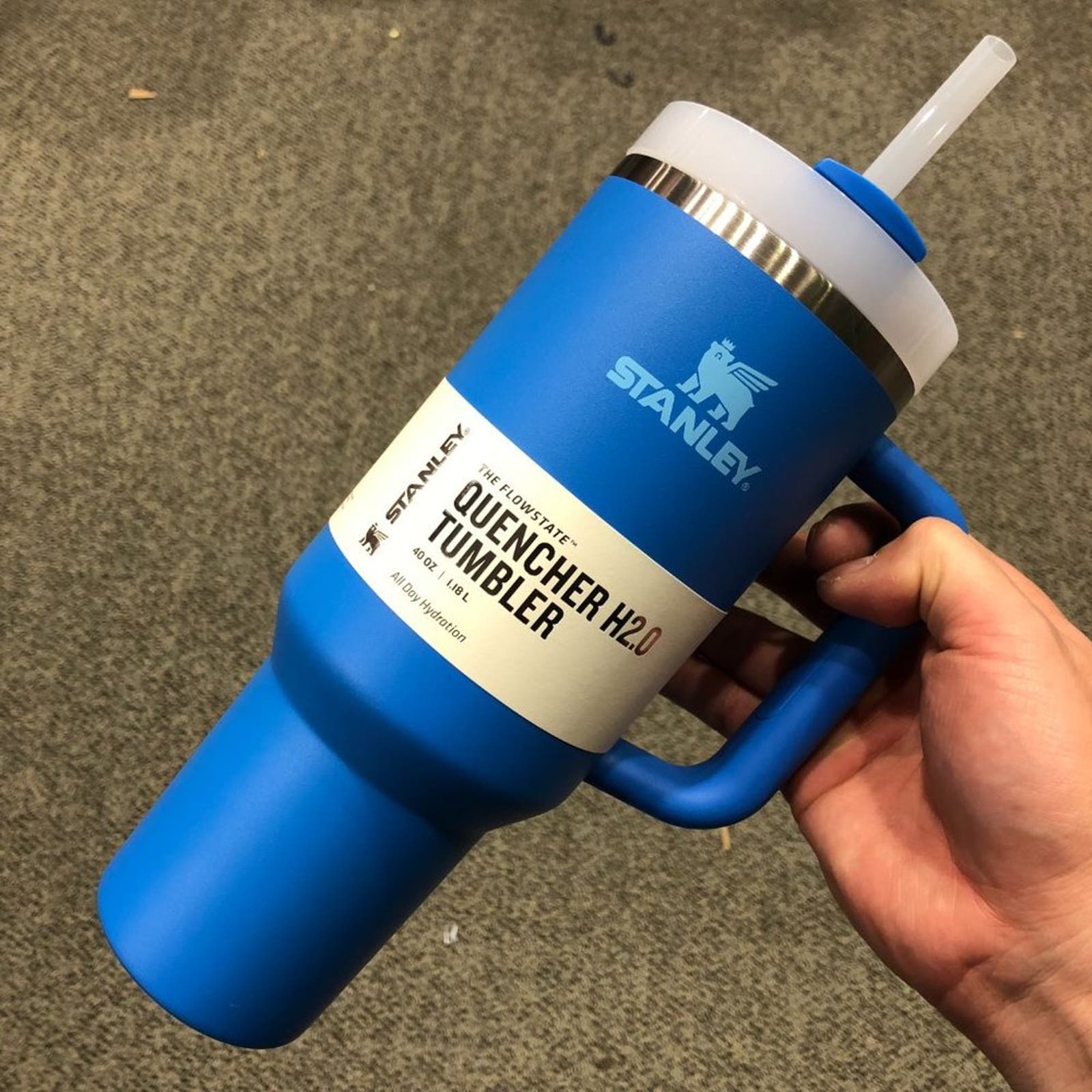Stanley Quencher H2.0 40 OZ tumbler azure blue New release