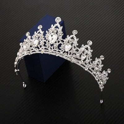 wedding guest midi dresses tiara crown bridal silver headpiece