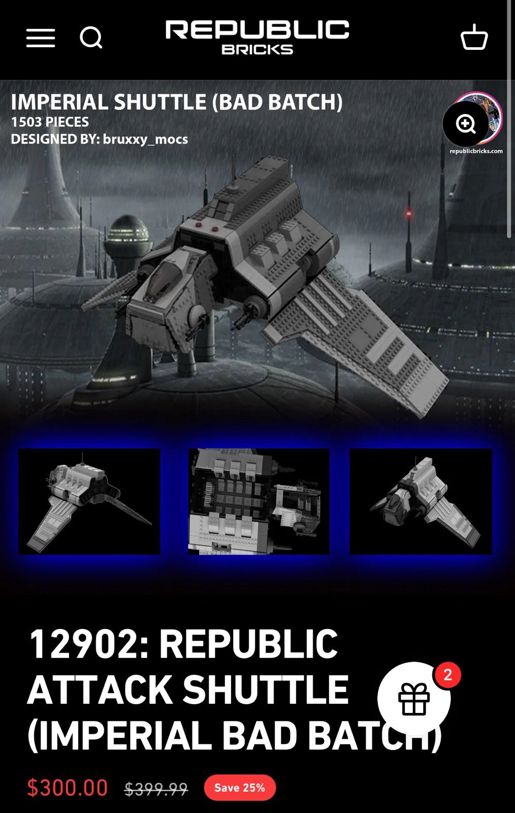Lego Republic Bricks: Imperial Attack Shuttle