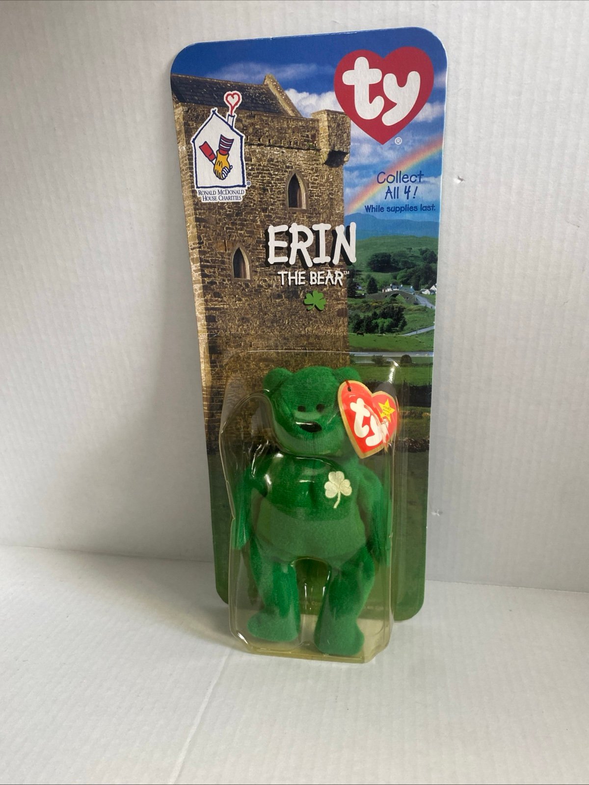 Ty Beanie Baby Erin The Bear 1997 Retired Plush Toy