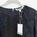 Walter Baker Hannah Eyelet Long Sleeve Mini Dress Black Size Large NWT