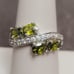 R617 Peridot Engagement Ring. Size 8.