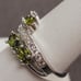 R617 Peridot Engagement Ring. Size 8.
