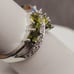 R617 Peridot Engagement Ring. Size 8.