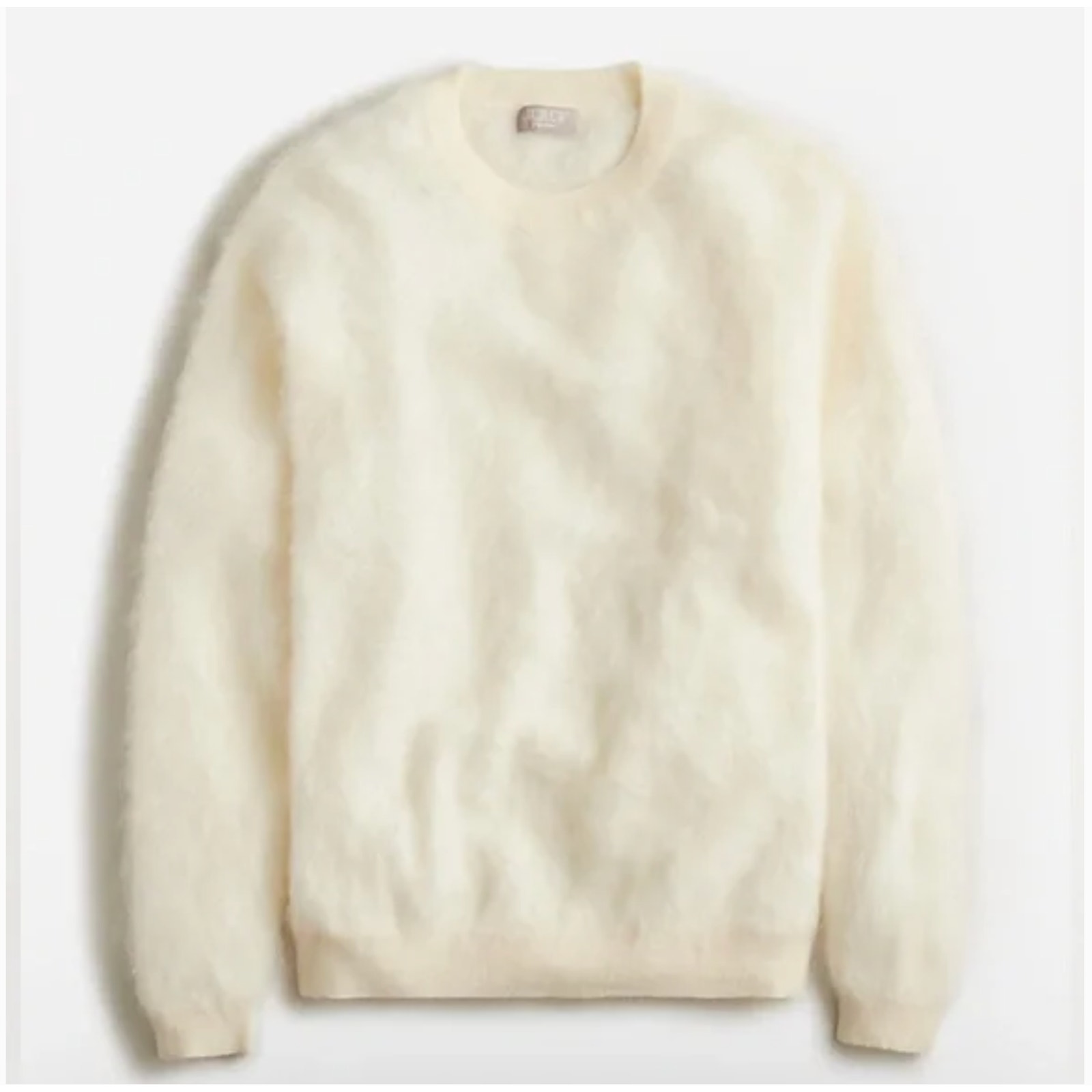 J Crew Brushed Cashmere Sweater XS White Cream J.Crew BX104 Academia Career Work