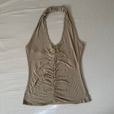 Vintage Arden b butterfly halter top