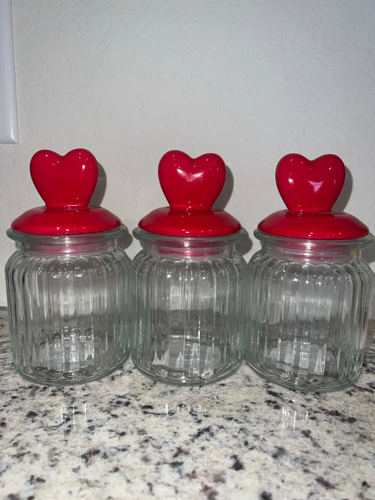 Valentines Day Red Heart Jars