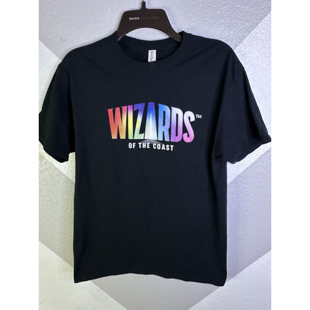 Y2K Wizards Of The Coast Black Tee Magic The Gathering Jerzees Dri-power Medium
