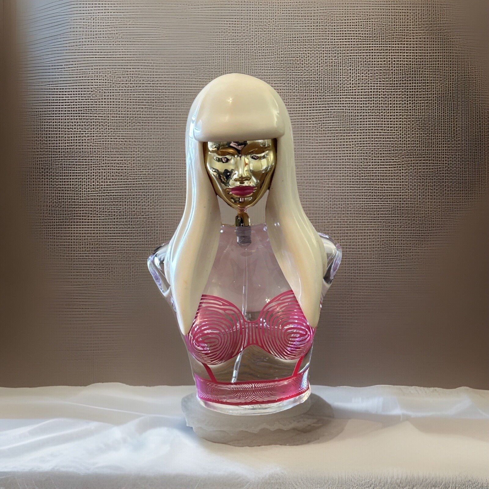 Nicki Minaj Pink Print Perfume 1.7 Oz See Fill Line Collectible Bottle Read