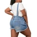 SUPER CUTE ☆ DISTRESSED ☆ MEDIUM WASH DENIM ☆ SHORTALL ☆ 28w ☆ NWT